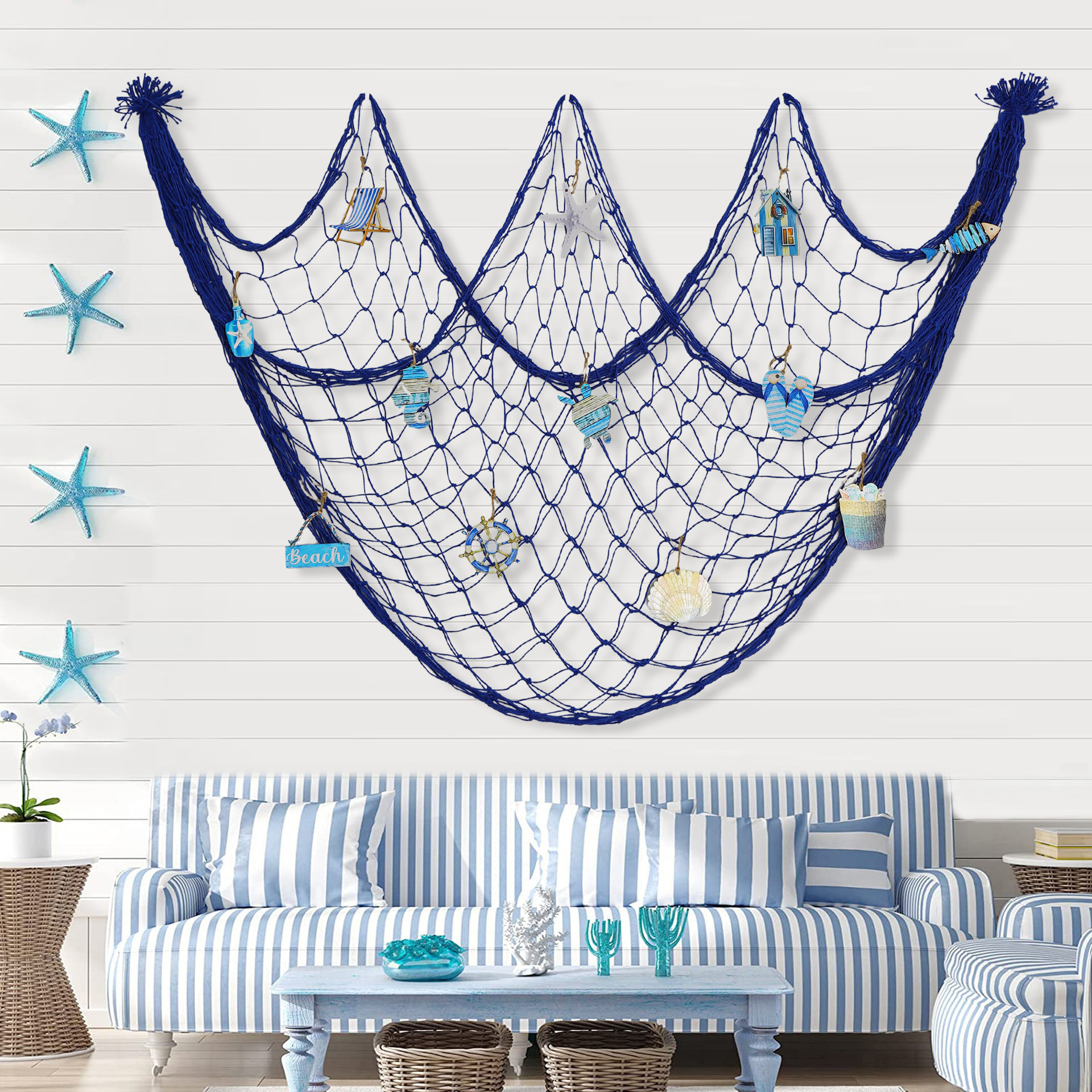 Monofilament Line - Decoratief visnet, decoratief visnet in mediterrane