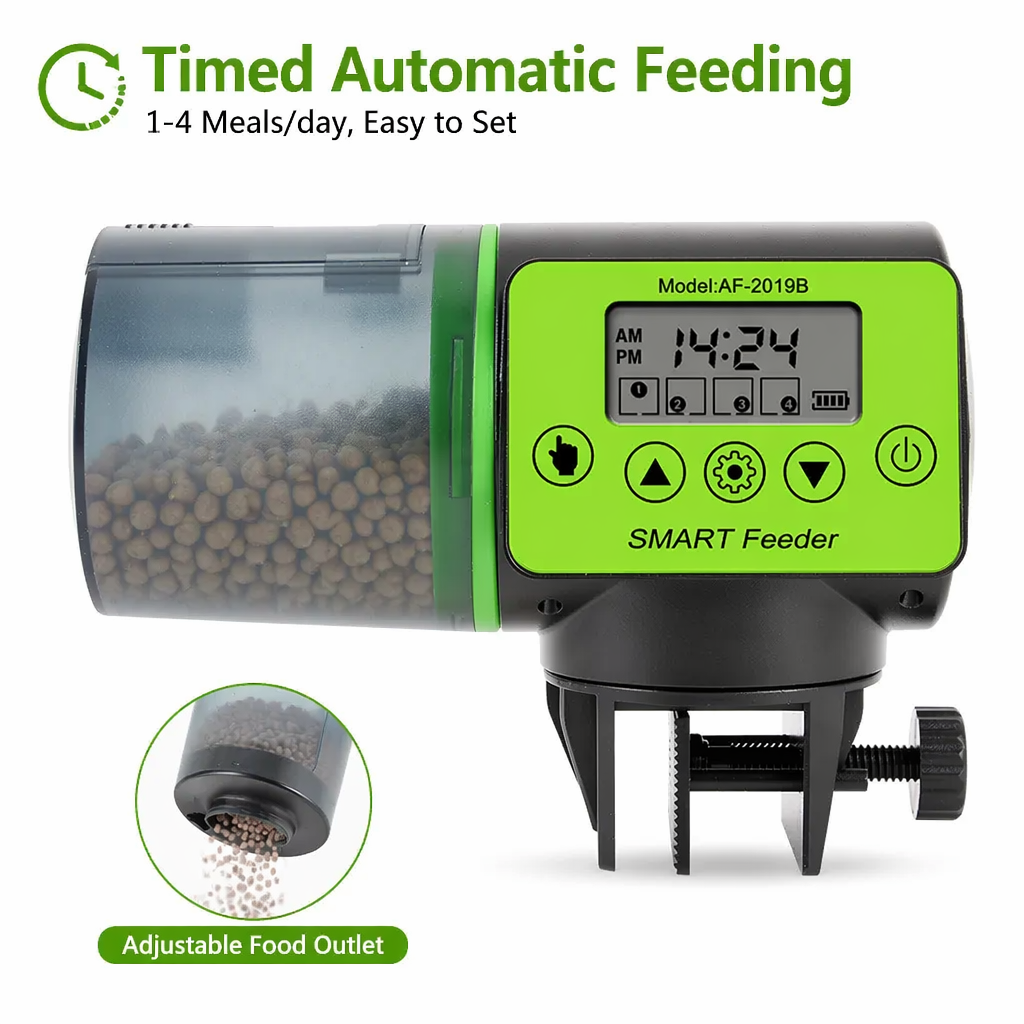 Fishing Line Dispenser - Automatische visvoederautomaat Digitale aquariumvoederautomaat Plastic Intelligente