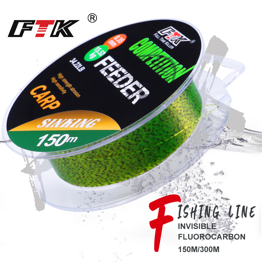Fluorocarbon Line - FTK 3D Onzichtbare Karpervislijn Nylon 150m/300m