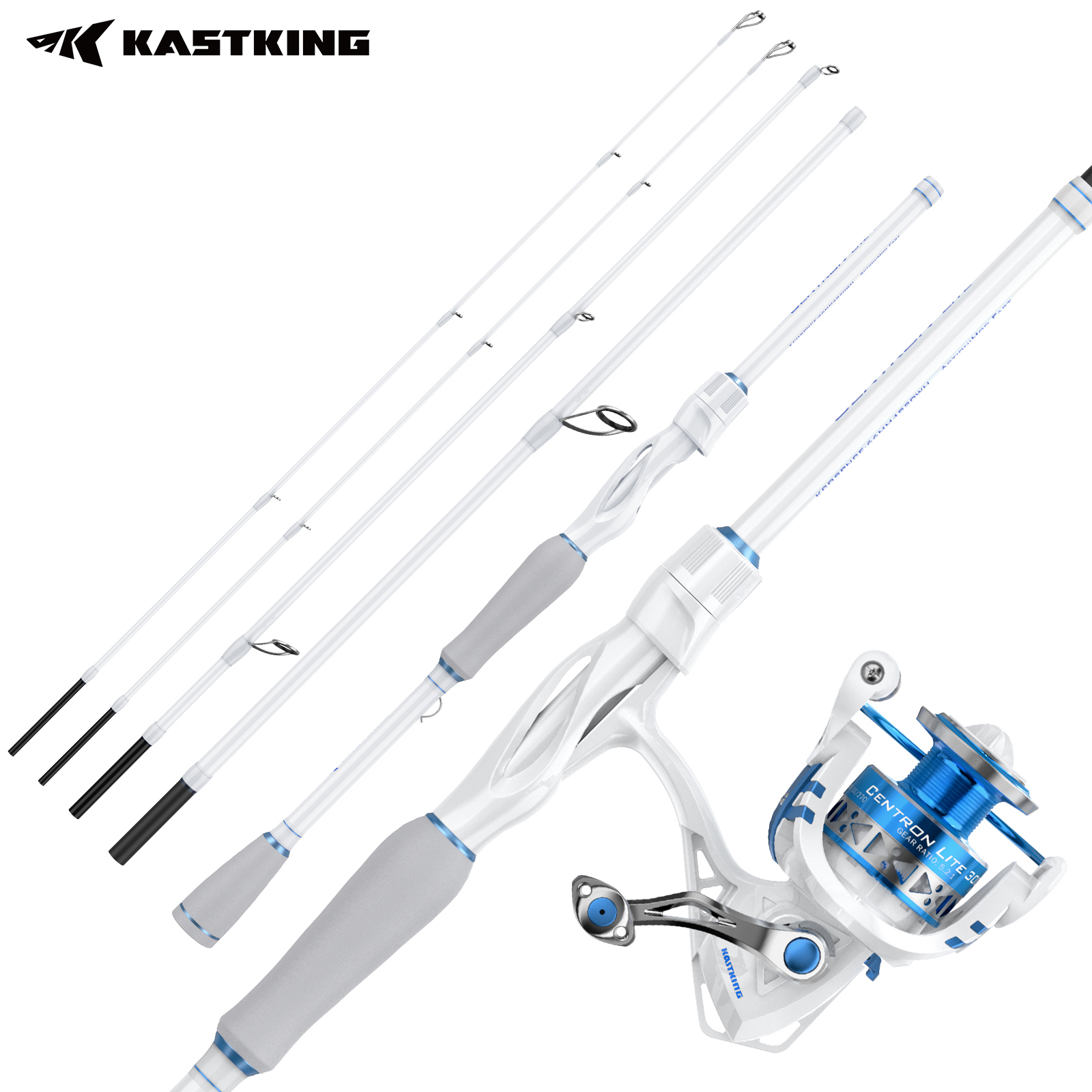 Fishing Line Spooler - KastKing Centron Lite Reisbare Spinhengel Combo