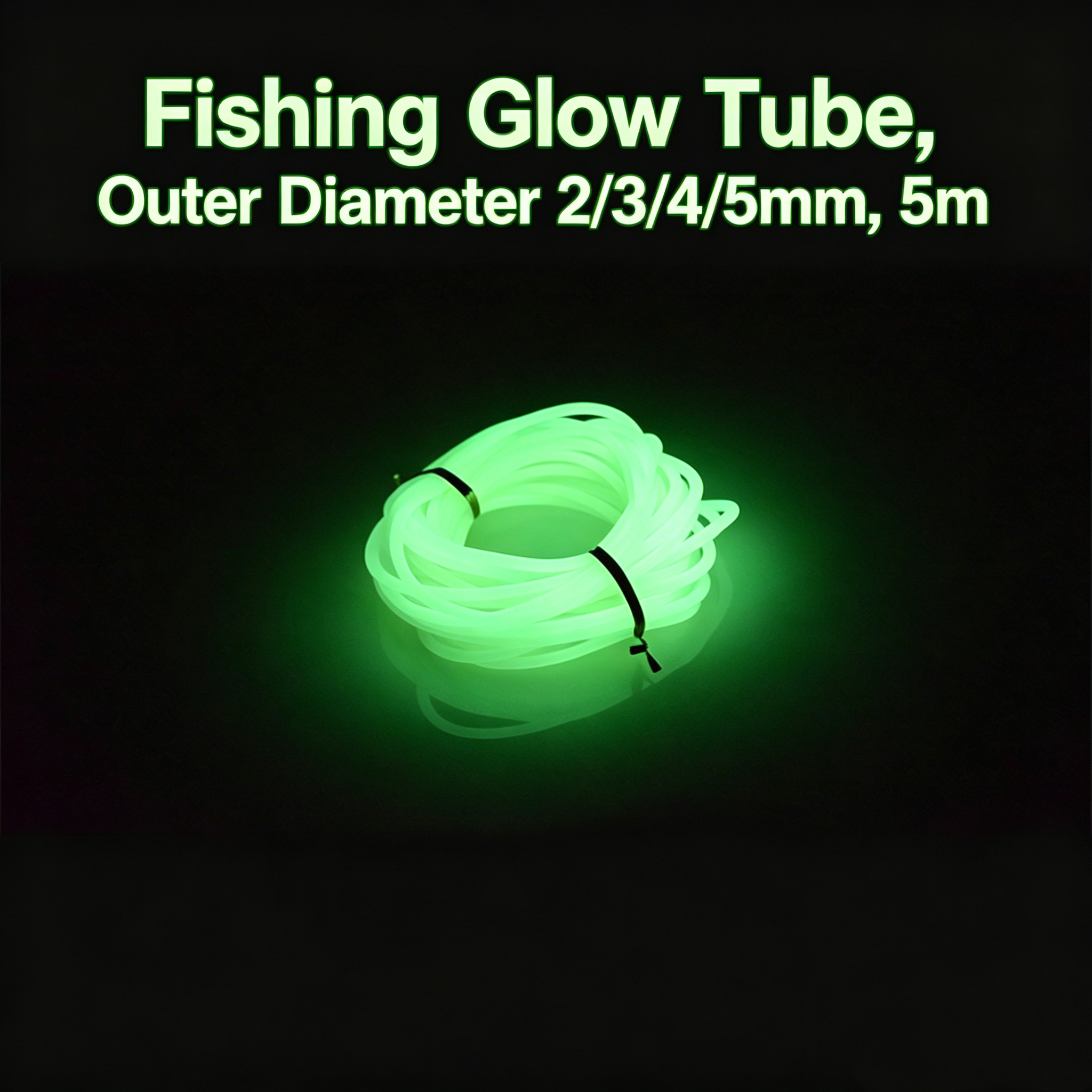 Saltwater Line - 5m/Rol Glow Silicone Visserijhuls, Anti-verwarrende Lijnbeschermingsbuis,