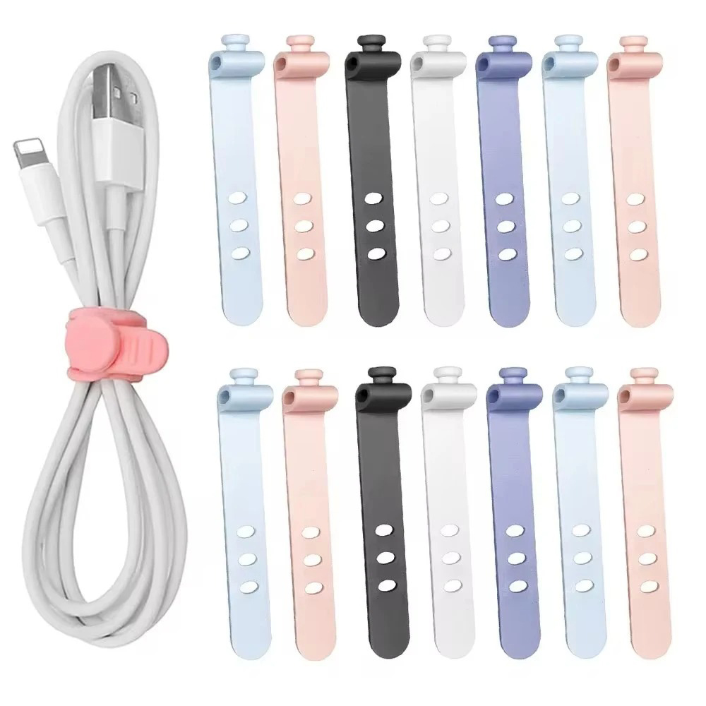 Tippet Line - 1/5/10 PCS Siliconen Kabelmanagement Organizer Ties