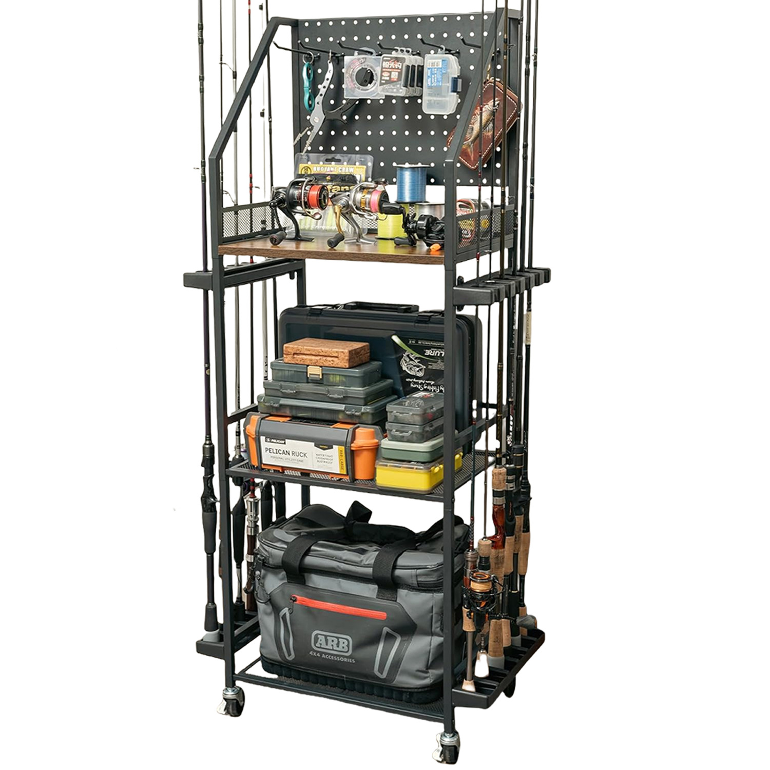 Fishing Line Spool - Multifunctionele hengelhouders 3 lagen hengelopbergrek Hengelhouders