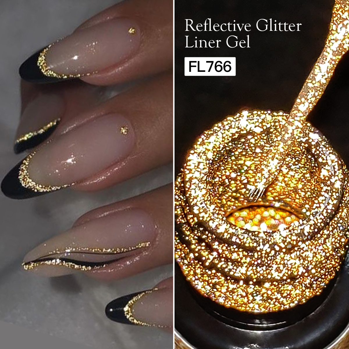 Copolymer Line - Goud Zilver Reflecterende Glitter Liner Gel