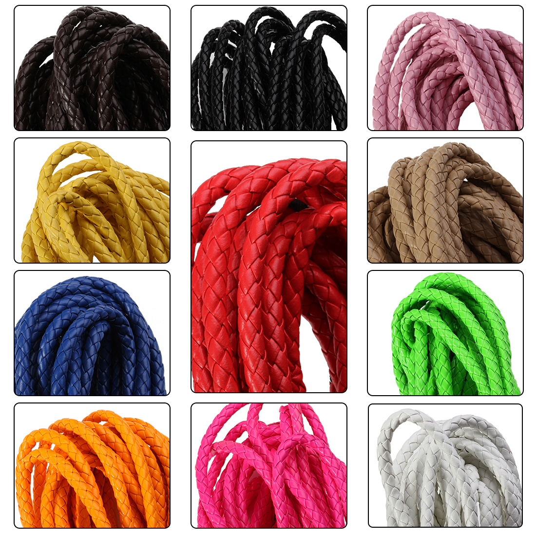 Braided Line - 5 Yards/lot 6/7mm Gevlochten Lederen Koord