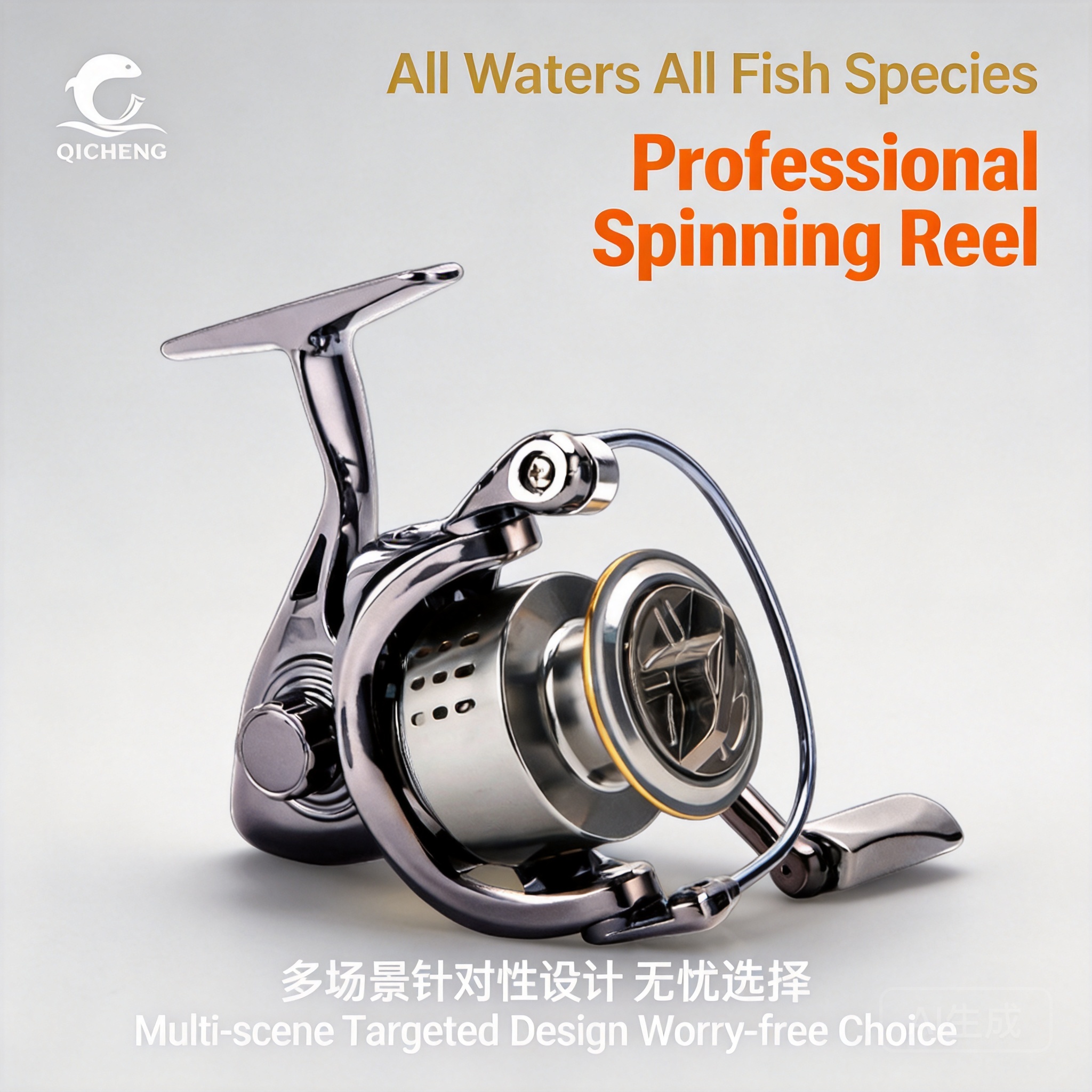 Ice Fishing Line - S Elektrogeplateerde Mini Golf Spinning Reel
