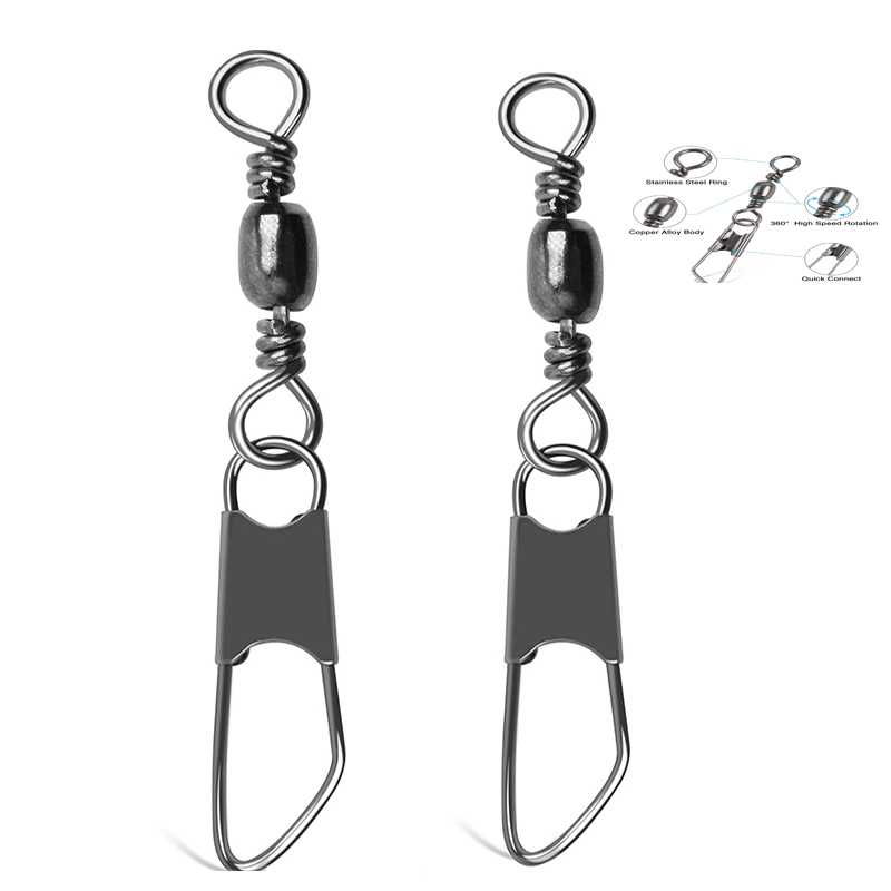 Saltwater Line - 100 Stuks Vissen Barrel Swivel Coastlock