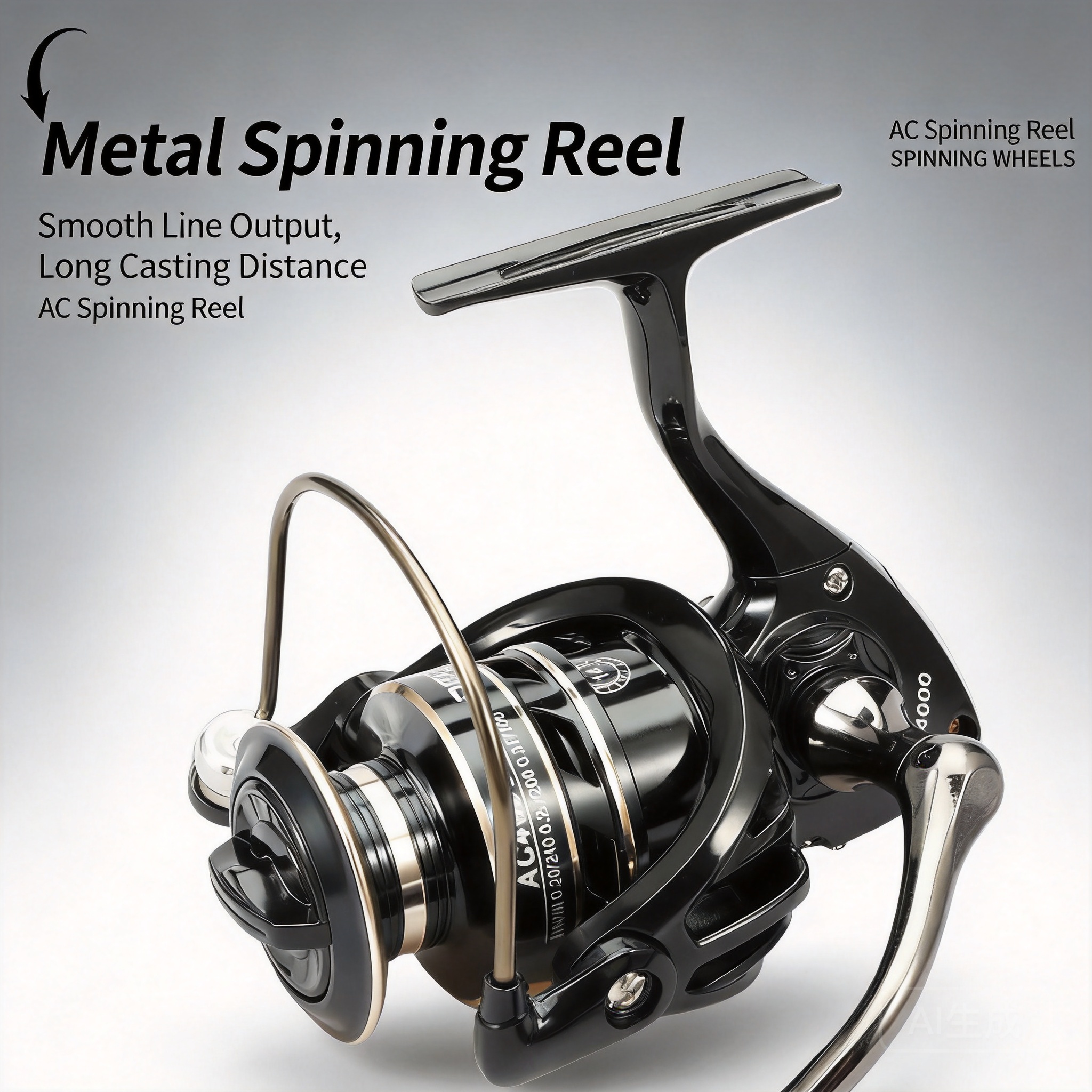 Ice Fishing Line - AC-serie volledig metalen spinhengels 2026 3000
