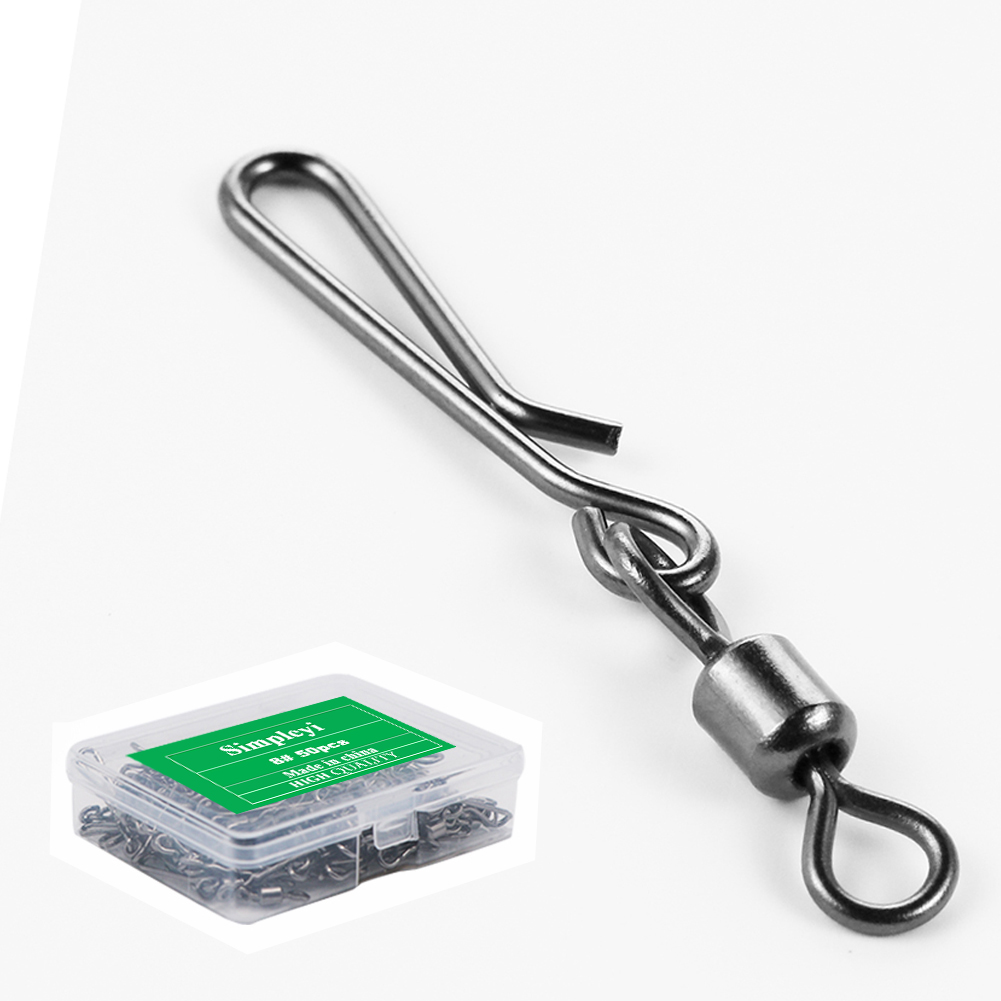 Fishing Line Box - 50 Stuks Doos Rolling Swivel Met