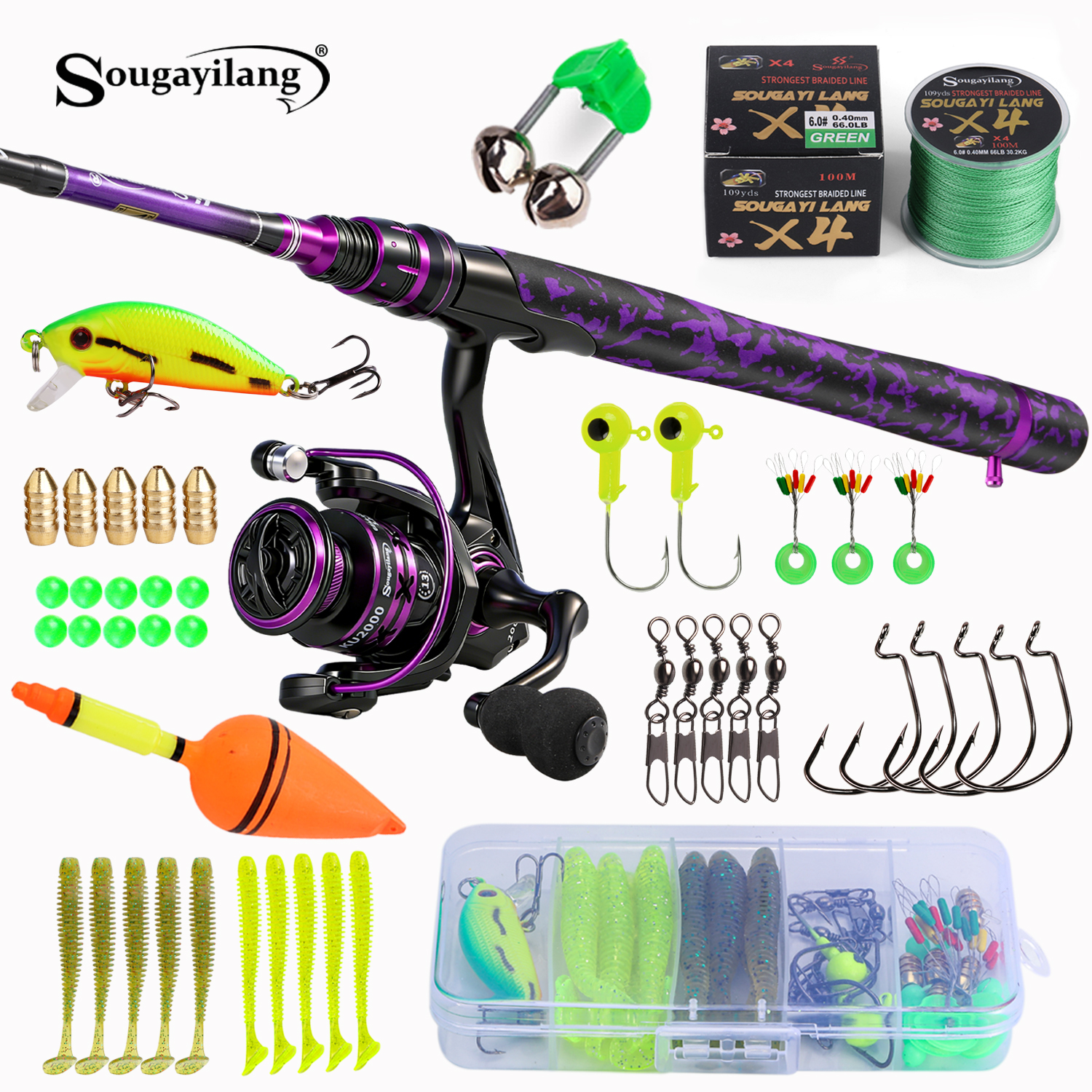 Sougayilang Spinning Hengel en - Freshwater Line recensie en prijs