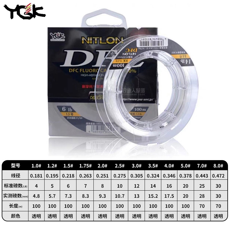 YGK Originele DFC Carbon Line  - Fluorocarbon Line recensie en prijs