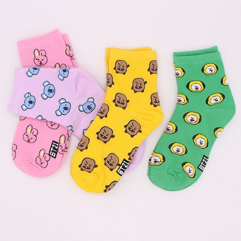 Kawaii BT21 Cartoon Sokken Leu - Tippet Line recensie en prijs