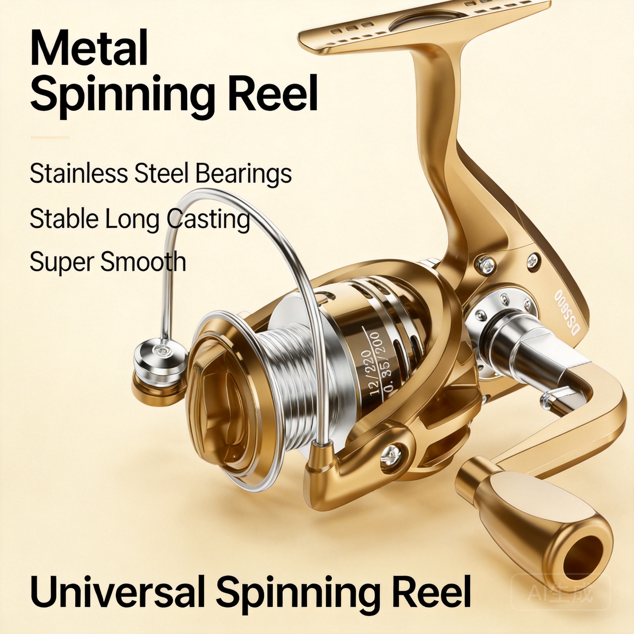 Metalen draaiende vismolen Gla - Ice Fishing Line recensie en prijs