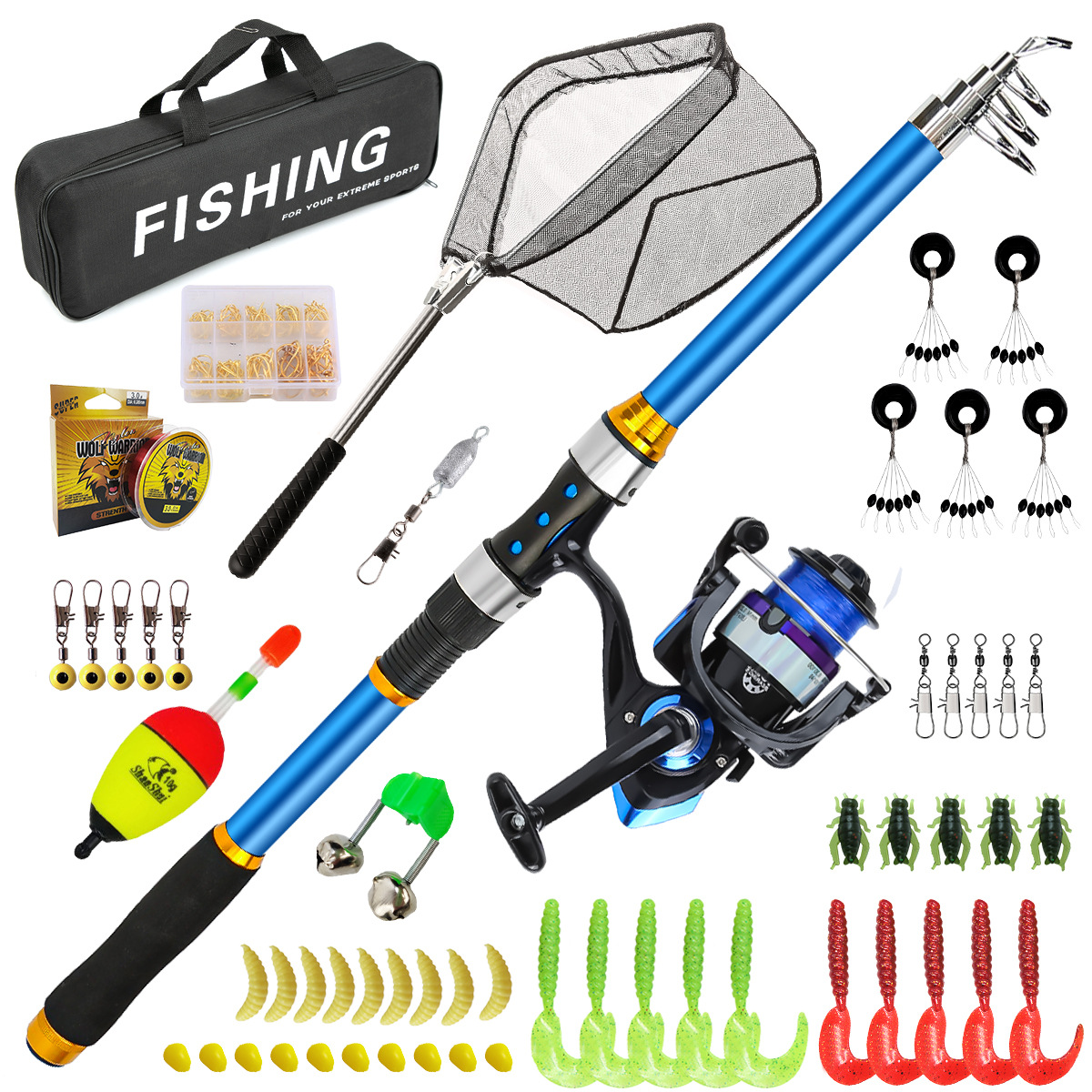 2,1-3,6M telescopische glasvez - Fishing Line Spooler recensie en prijs