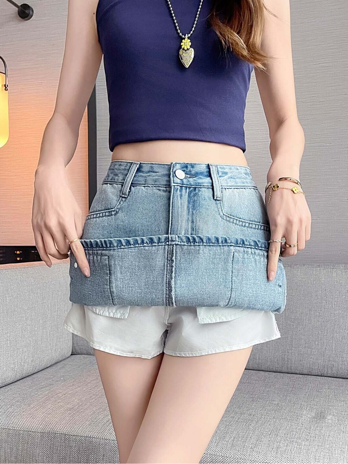 Dames hoge taille cargo denim  - Fly Line recensie en prijs